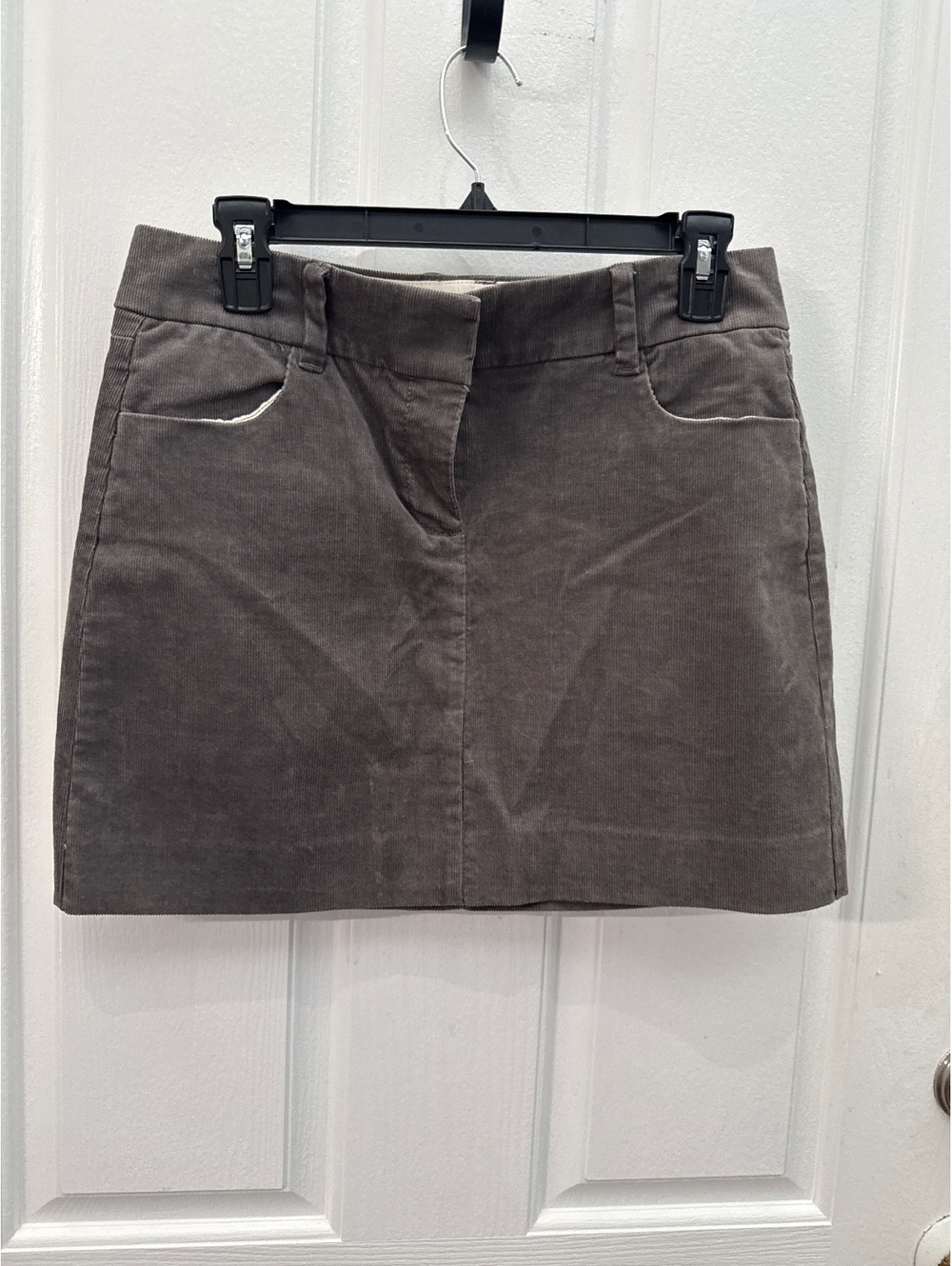 J.Crew Women's Gray Corduroy Mini Skirt Size 4 Cotton Blend